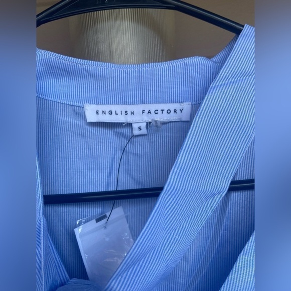 Nwt ENGLISH Factory Ruffled Long sleeve cotton top - Picture 4 of 10